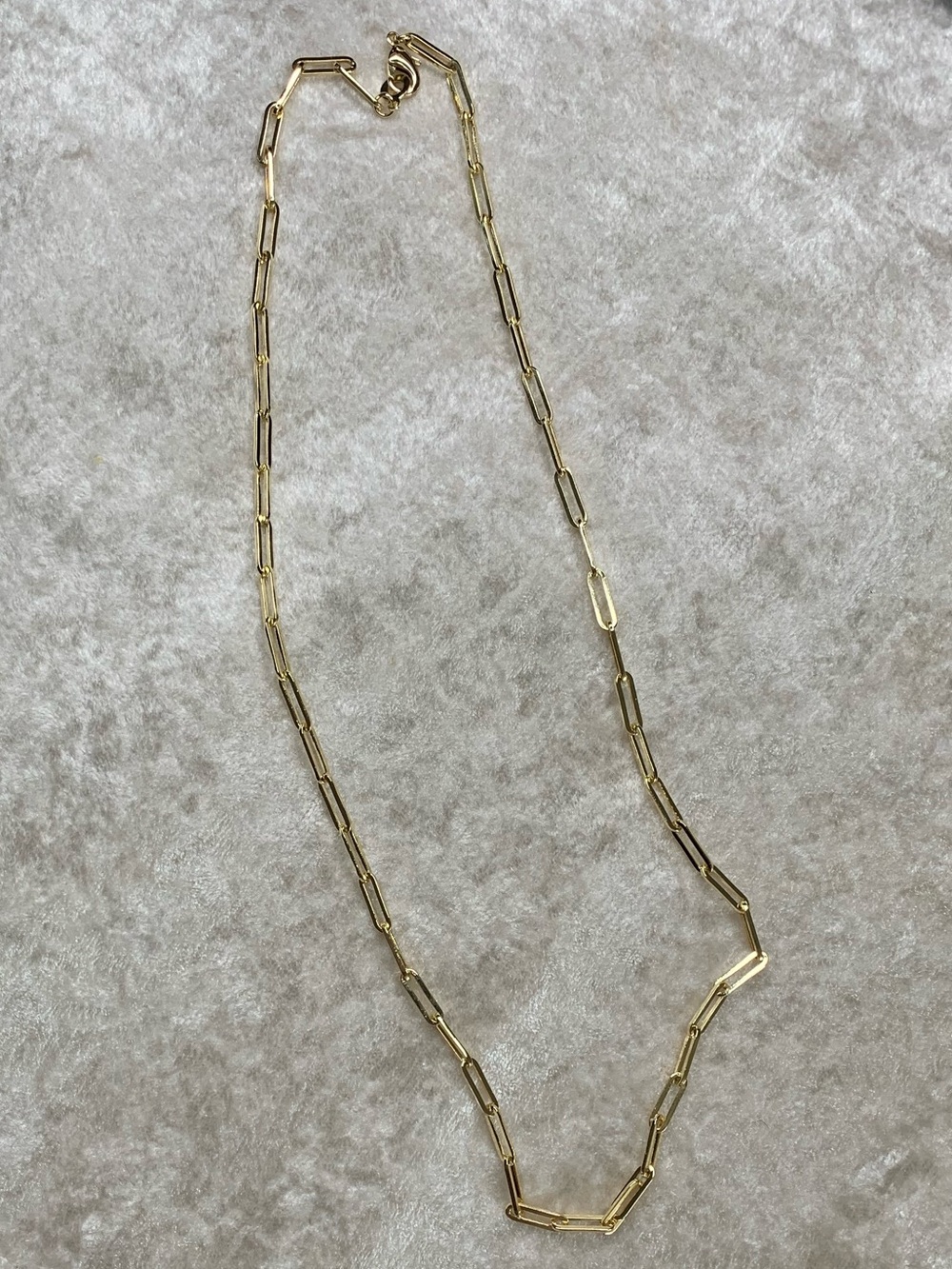 NWOT! 18K gold Layered/Gold Bonded 3.8mm Paperclip Chain 22 inch Necklace - Picture 7 of 15